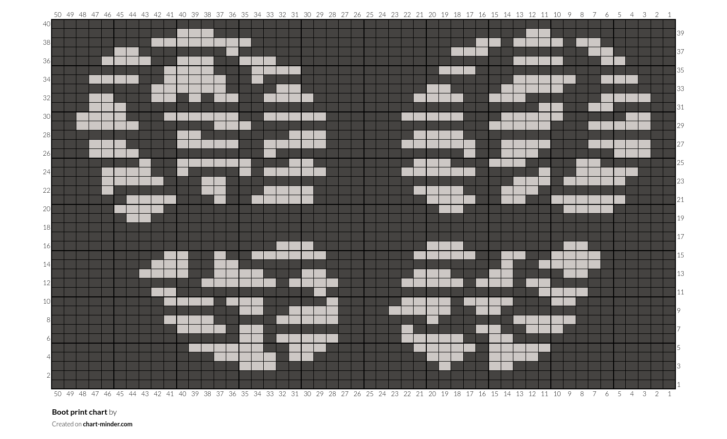 Boot print chart