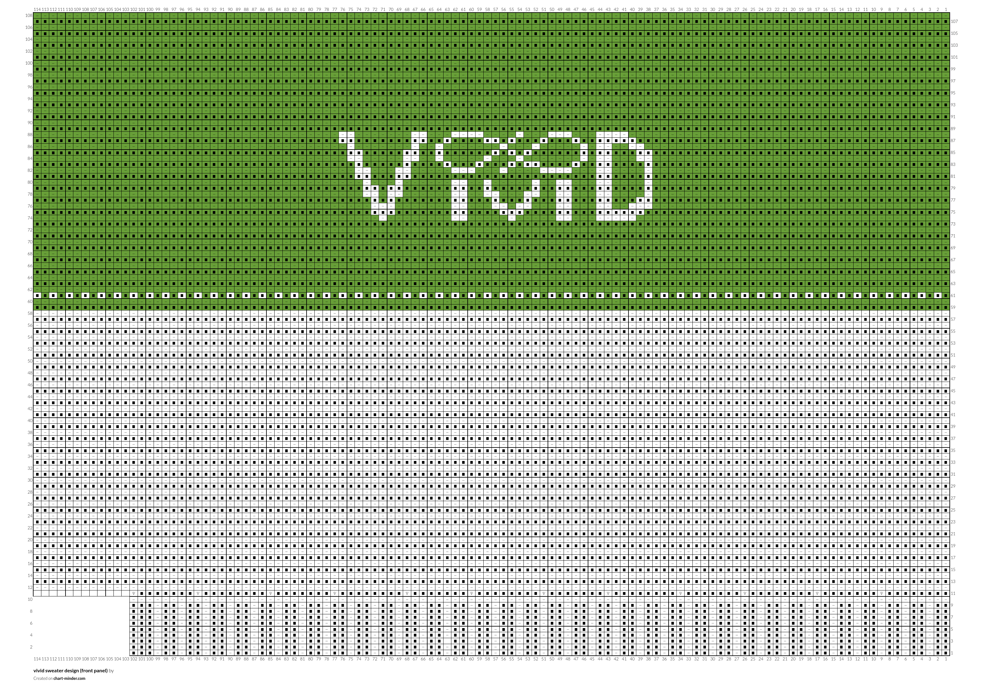 vivid sweater design (front panel)