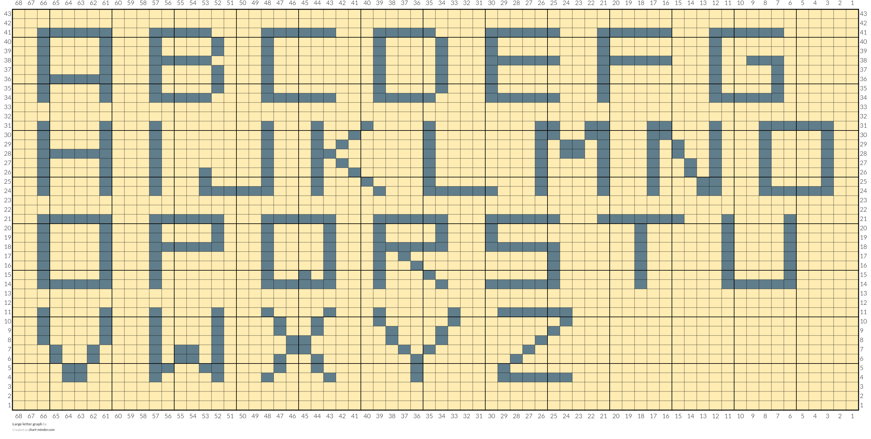 Large letter graph