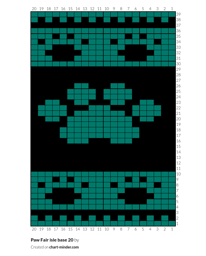 Paw Fair isle base 20