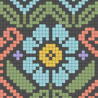 Alpine bloom pattern copy for hat 120 st