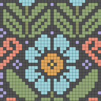 Alpine bloom pattern copy for hat 128 st