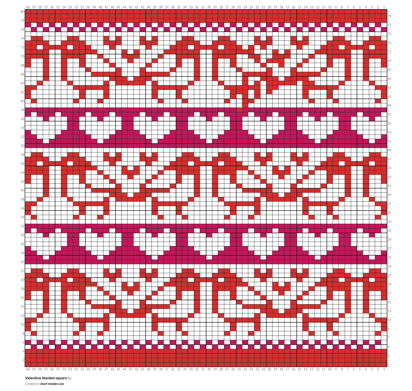 Valentine blanket square