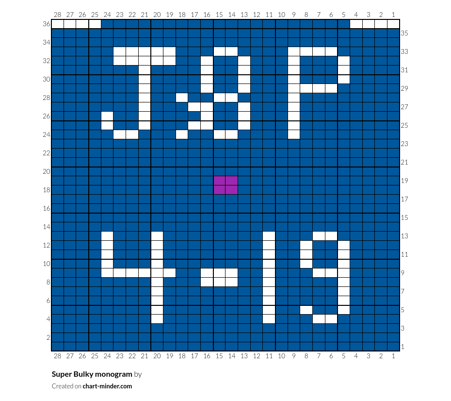 Super Bulky monogram