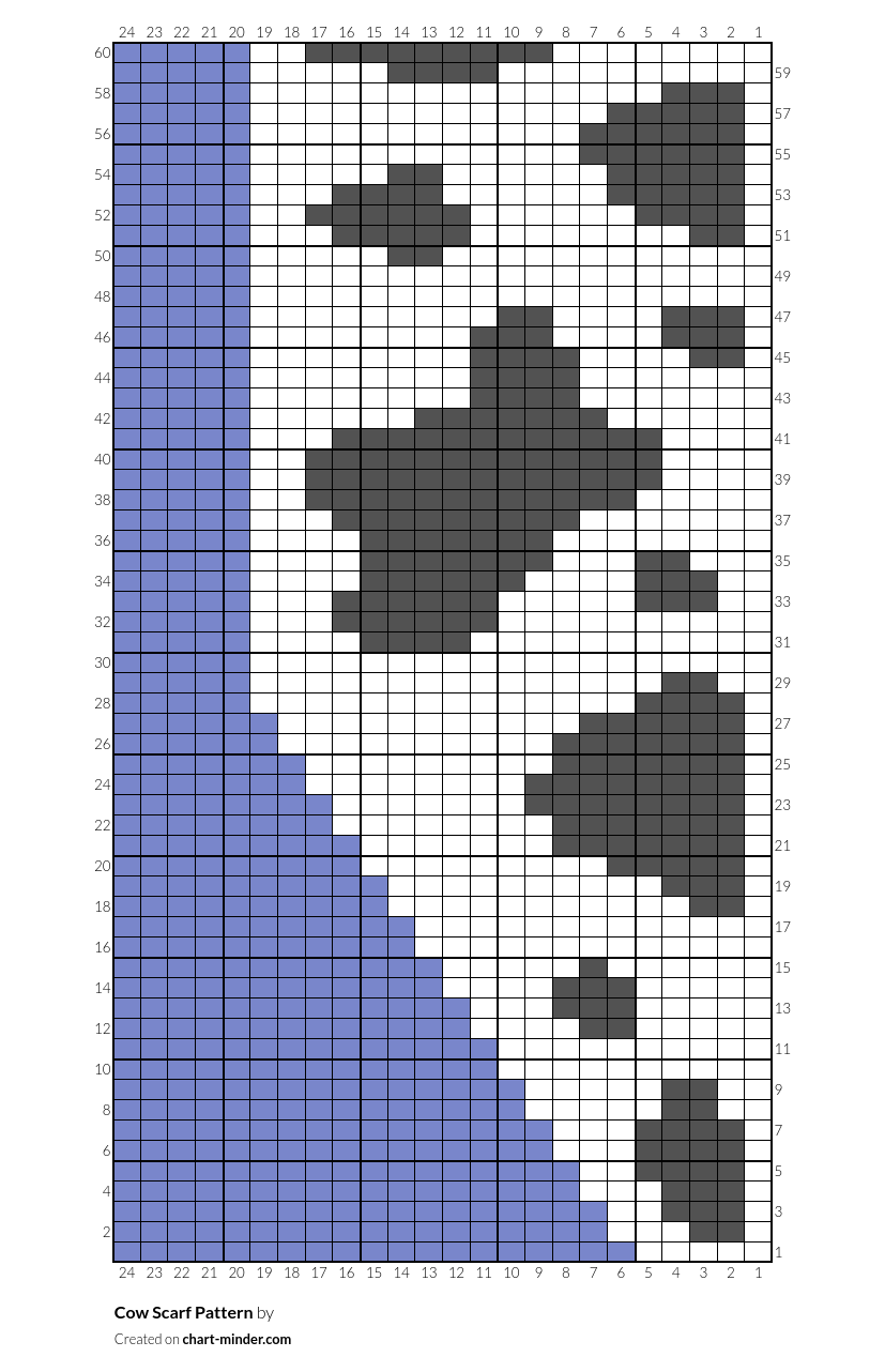 Cow Scarf Pattern
