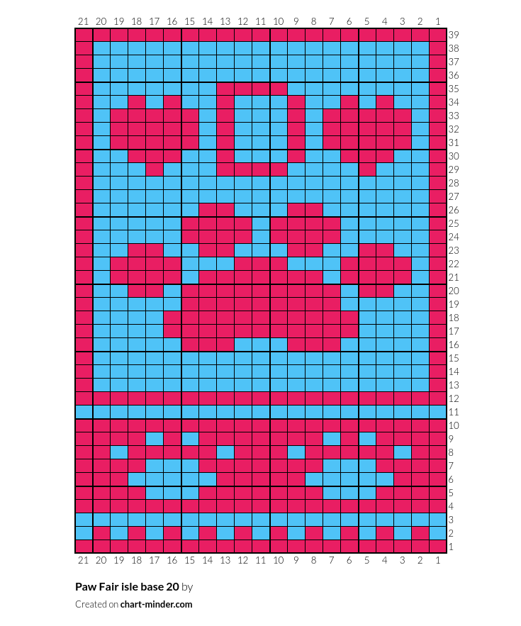 Paw Fair isle base 20