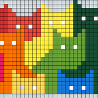 cat afghan rainbow ch80