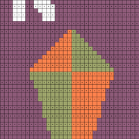 K  of Alphabet Knitted Quilt