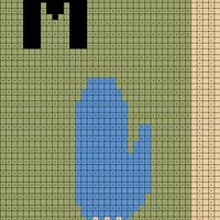 M of Alphabet Knitted Quilt