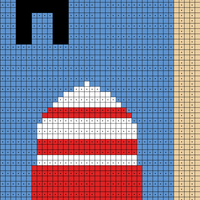 H of Alphabet Knitted Quilt