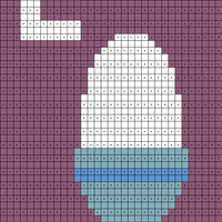 E  of Alphabet Knitted Quilt