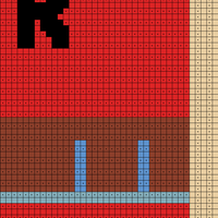 Copy of R of Alphabet Knitted Quilt