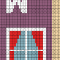 W of Alphabet Knitted Quilt