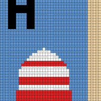 Copy of H of Alphabet Knitted Quilt