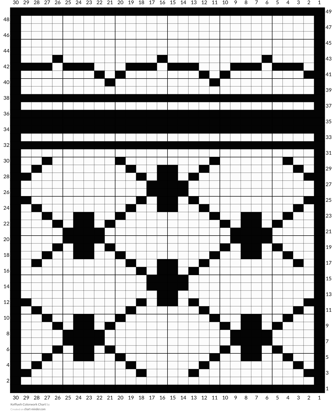Keffiyeh Colorwork Chart