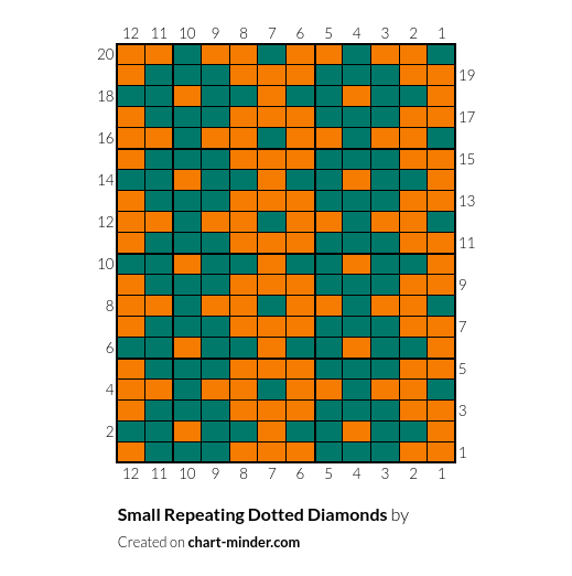 Small Repeating Dotted Diamonds