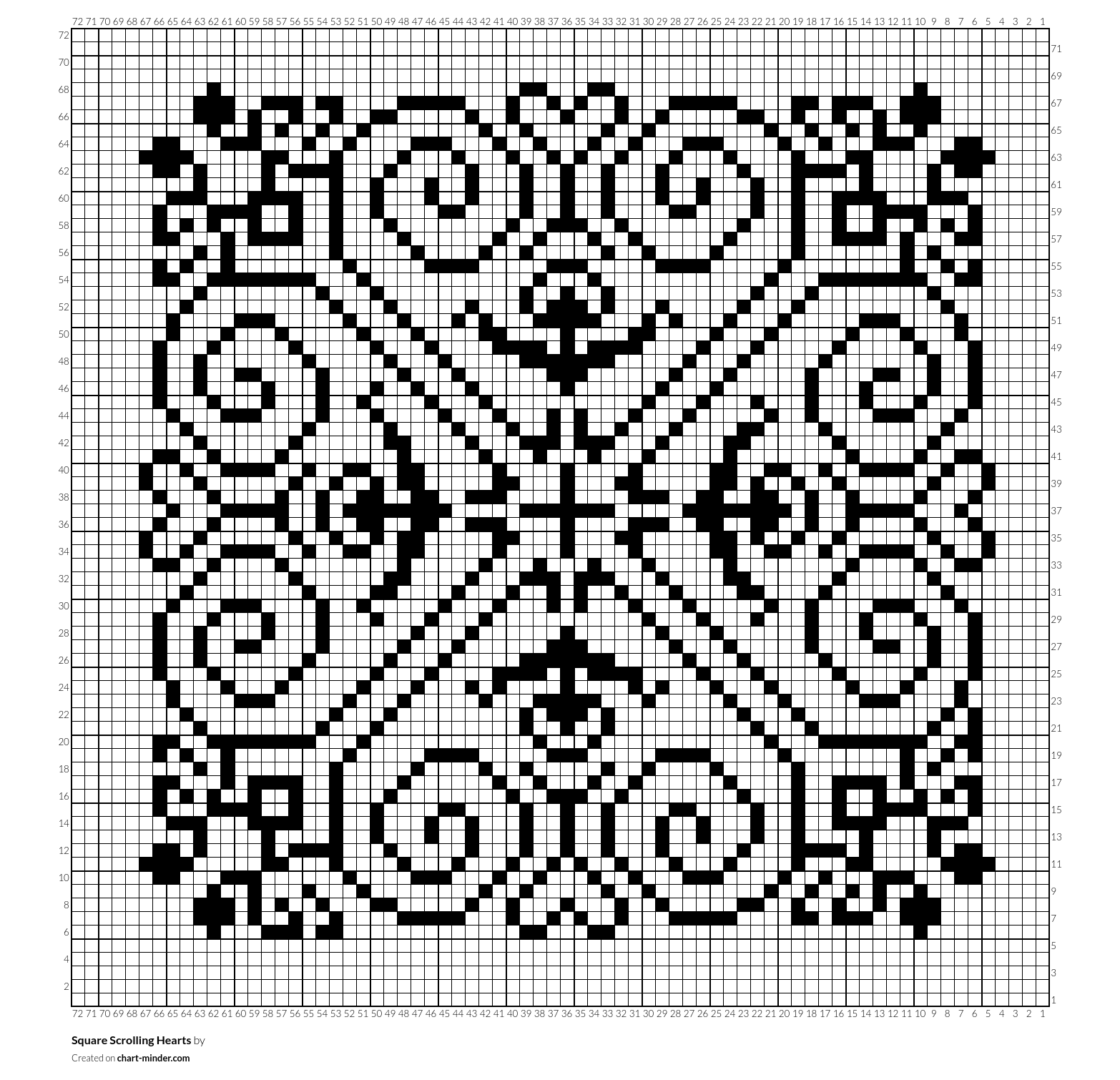 Square Scrolling Hearts