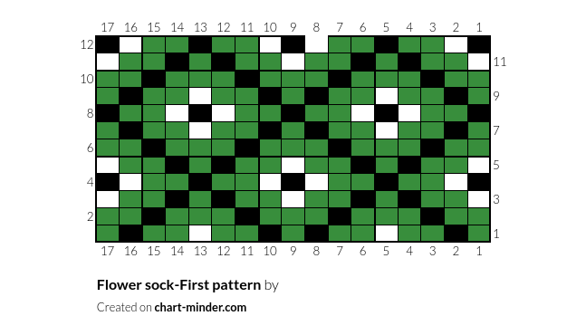 Flower sock-First pattern