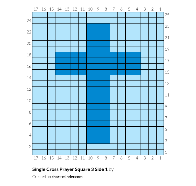 Single Cross Prayer Square 3 Side 1