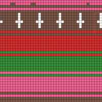 tiny colorwork crosses