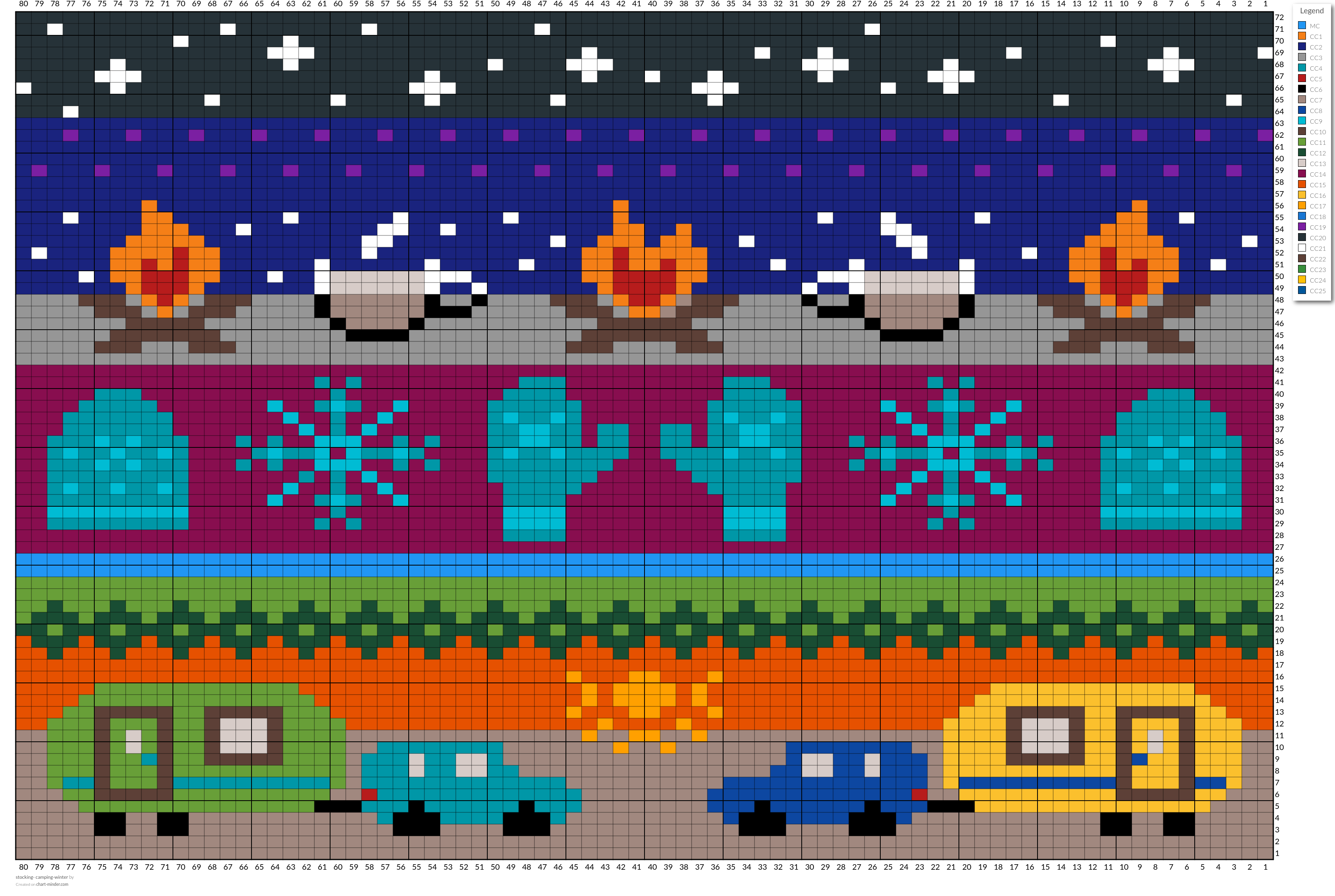 stocking- camping-winter