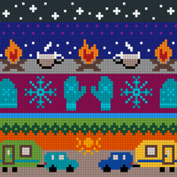 stocking- camping-winter