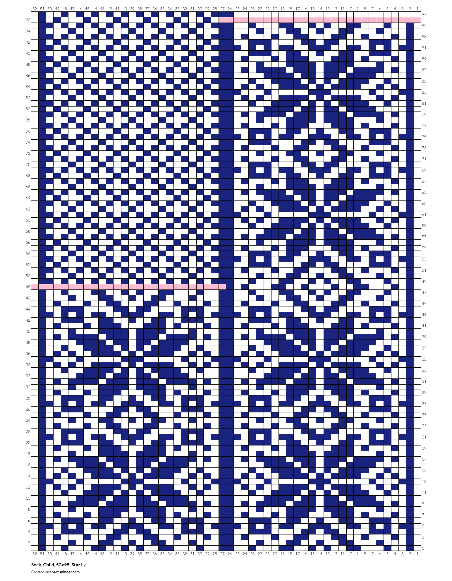Sock, Child, 52x95, Star