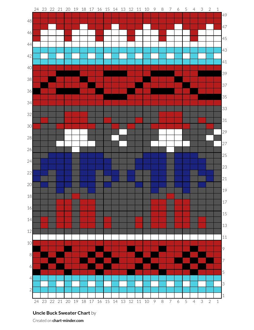 Uncle Buck Sweater Chart