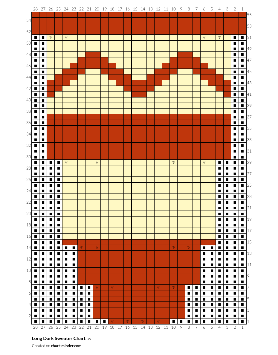 Long Dark Sweater Chart