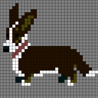 Aran corgi cardigan knitting pattern chart