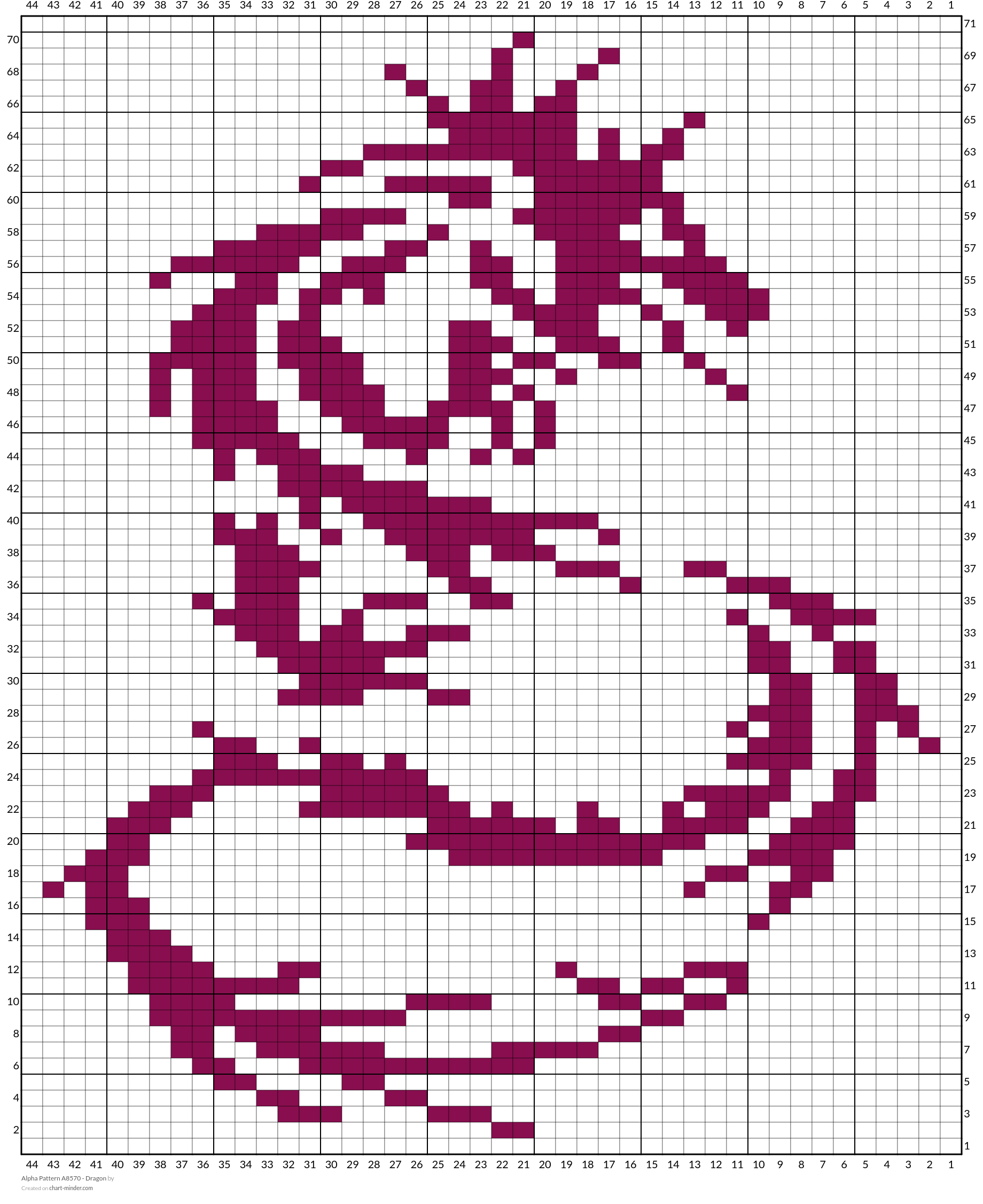 Alpha Pattern A8570 - Dragon