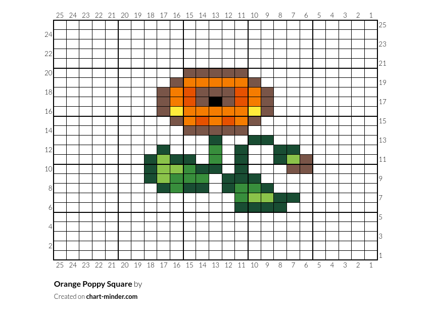 Orange Poppy Square