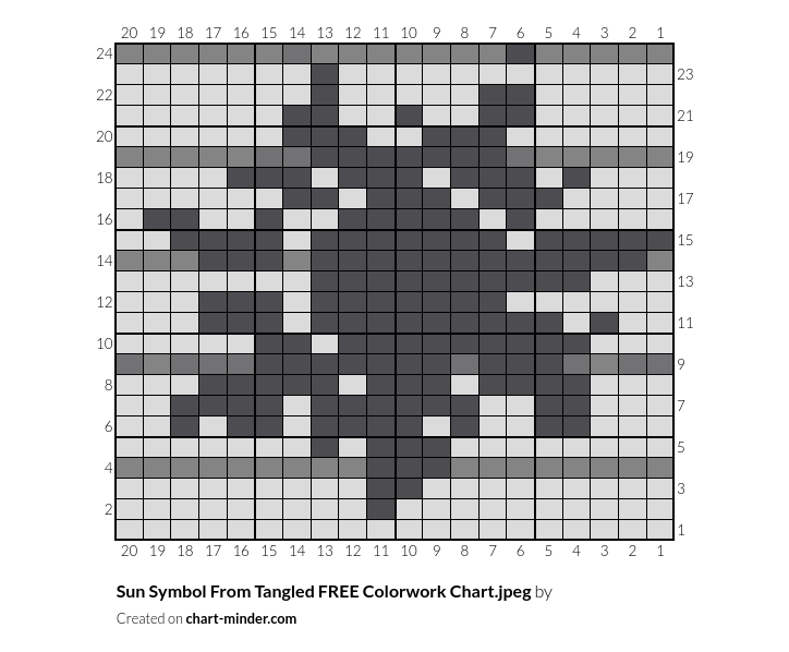 Sun Symbol From Tangled FREE Colorwork Chart.jpeg