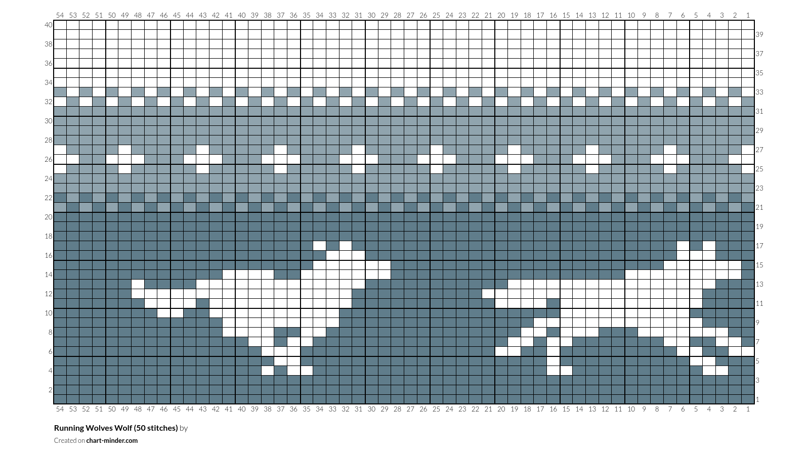 Running Wolves Wolf (50 stitches)