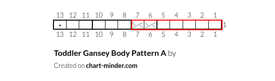 Toddler Gansey Body Pattern A