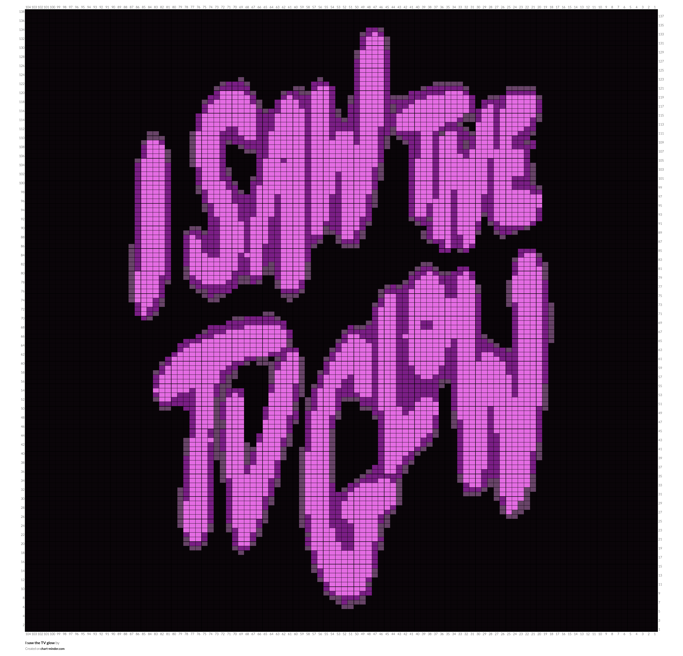 I saw the TV glow