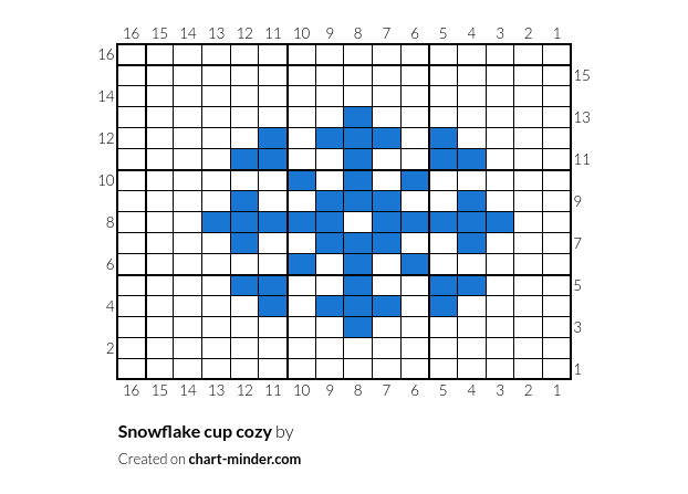 Snowflake cup cozy