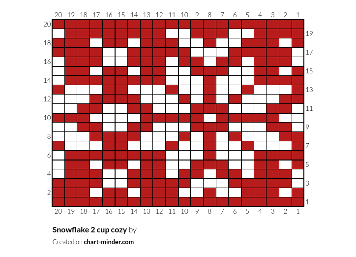 Snowflake 2 cup cozy