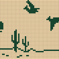 Dino + Dactyl + Cacti + Cloud + more Dactyl