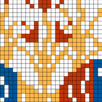 spring fresco: lily landscape