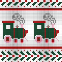 Train Christmas Stocking version #2