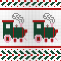 Train Christmas Stocking version #2