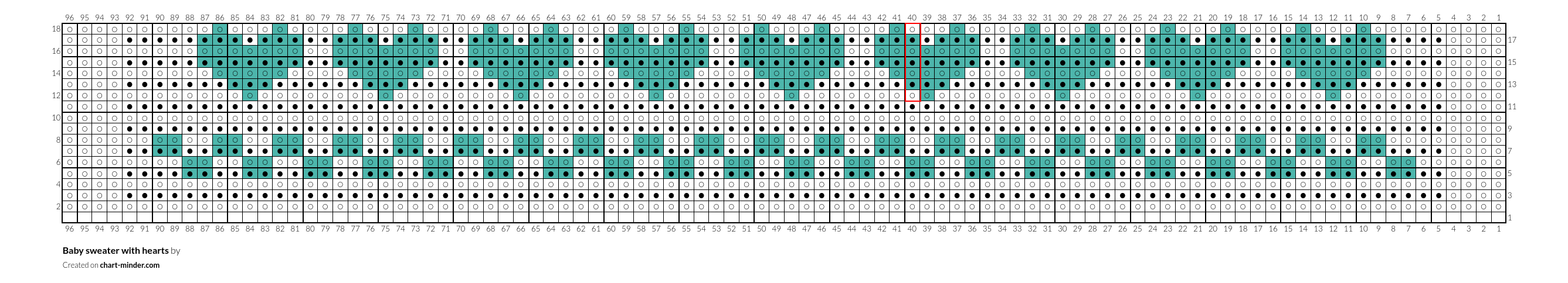 Baby sweater with hearts 