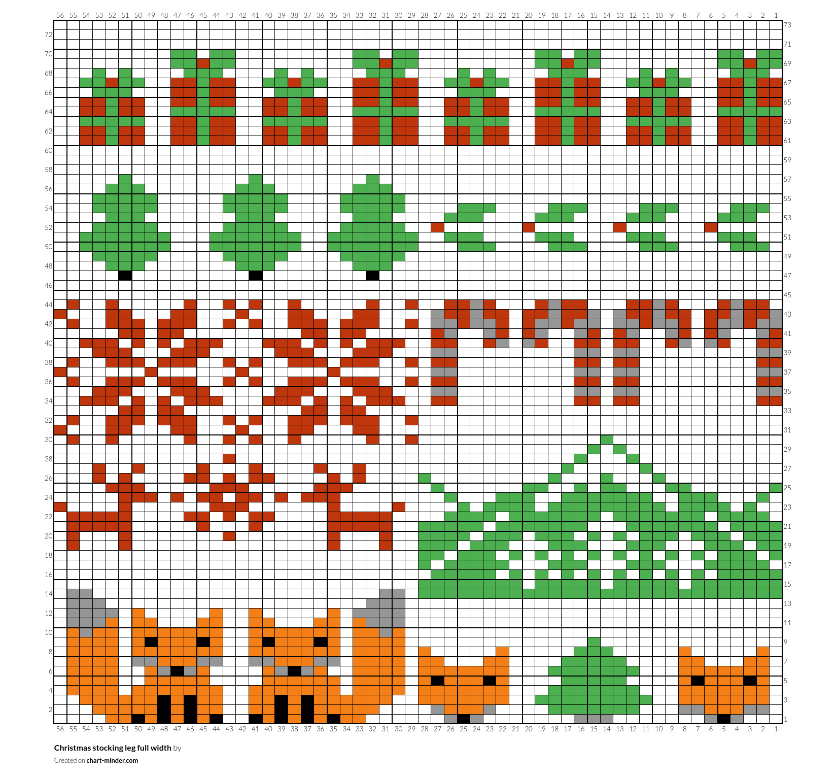 Christmas stocking leg full width