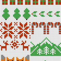 Christmas stocking leg full width