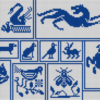 Various critters from Priscilla Filet Crochet Book