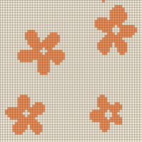 retro flower cardigan pattern (R15-74) - BACK