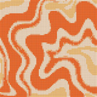 Wrought Studio™ Destany Kierkegaard Design Studio Tangerine Liquid Swirl Retro by Julie Stiebritz - Wrapped Canvas Print Canvas in Orange _ 20 H x 20 W x 1_25 D in _ Wayfair.jpeg