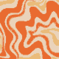 Wrought Studio™ Destany Kierkegaard Design Studio Tangerine Liquid Swirl Retro by Julie Stiebritz - Wrapped Canvas Print Canvas in Orange _ 20 H x 20 W x 1_25 D in _ Wayfair.jpeg