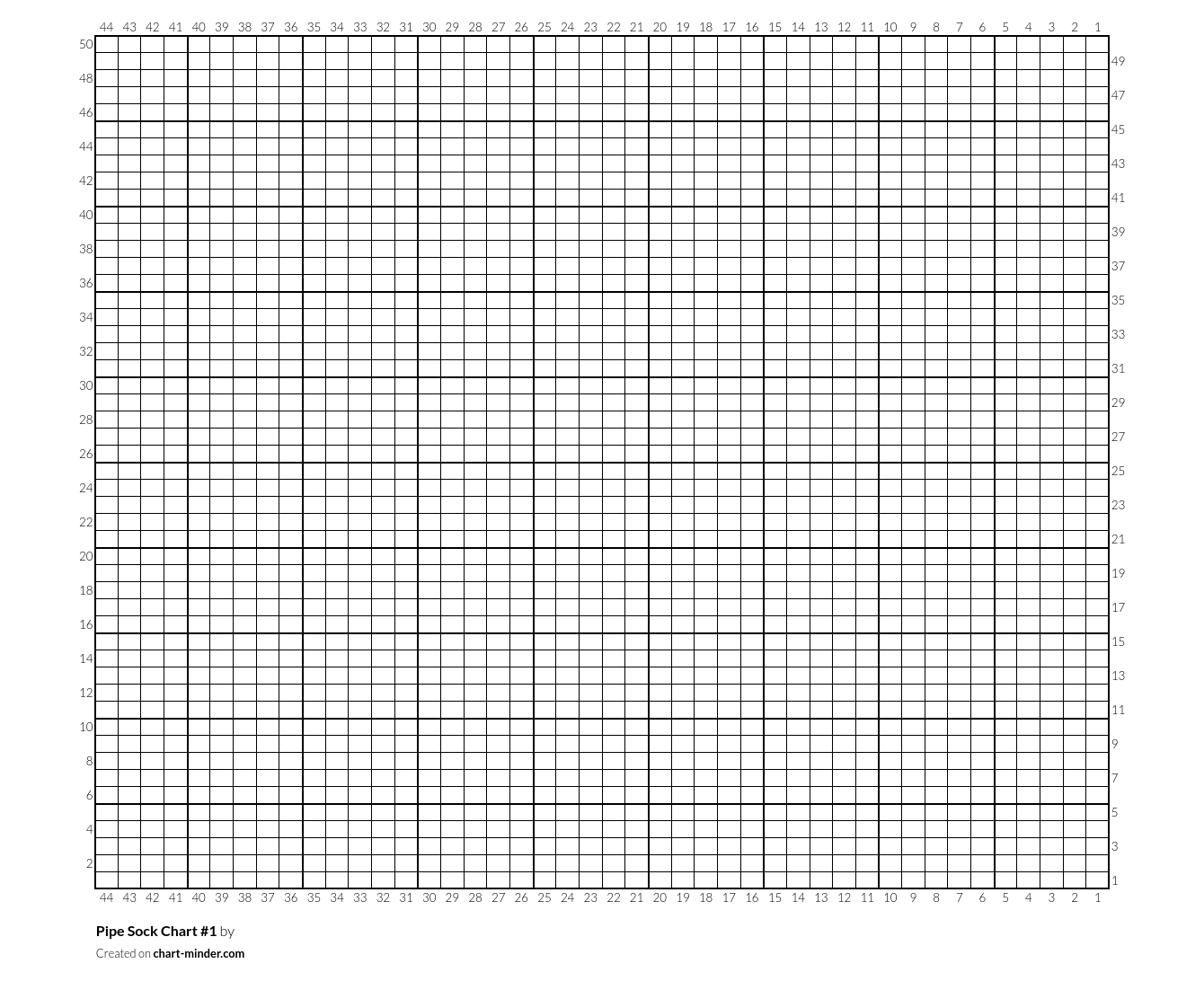 Pipe Sock Chart #1